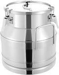 20L/5.3Gallon Stainless Steel Milk Can Wine Pail Bucket Water Jug Liquid Storage Pail w/Lid Commercial Fermentation Barrel Heavy Duty Liquid Storage Kitchen Rice Cereal Grain Coffee Bean Container