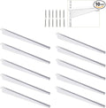 10 Pack 11.5‑Inch Adjustable Wire Shelf Brackets – Heavy‑Duty Double‑Track Closet & Wall Shelving System Supports（White）