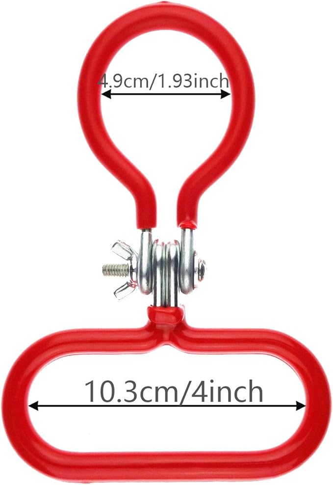 2 Pack Carboy Handle for Smooth Neck 3 Gallon 5 Gallon 6 Gallon 6.5 Gallon Glass Carboys (Red)