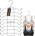 2 Pack Bra Organizer,Tank Top Hangers Space Saving,Closet Organizers and Storage,Bra Hangers for Closet Organizer,Tank Top Hanger for Sport Bras,Camisoles,Bathing Suit,Belt,Tie,etc,Silver