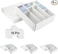 4 Pack Sports Card Boxes 3200 Count Cardboard Card Storage Box White Bulk Card Storage Boxs with Card Supporter Dividers Cards Storage Box for Card Game Card Boxes