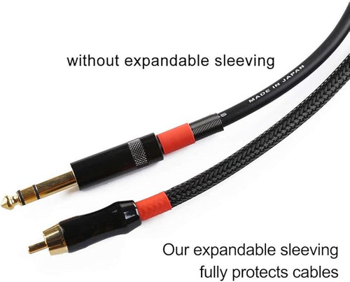 100ft - 3/4 inch PET Expandable Braided Sleeving – Black – Alex Tech Braided Cable Sleeve
