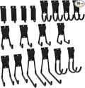 18PCS Black Slatwall Hooks, Garage Slatwall Accessories, Multi Size Slat Wall Accessory, Utility Hooks for Slatwall