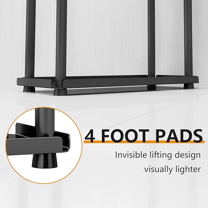 2-Tier Bathroom Countertop Organizer Sink Counter Shelf for Vanity Storage, Makeup Tray for Perfume Skincare Bedroom Kitchen, Black