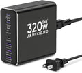 Aluminum Alloy USB C Charger GaN Charger Fast USB C Charging Station 7 Ports 65W Laptop for MacBook Pro/Air/iPad Pro/iPhone (Coal Black)