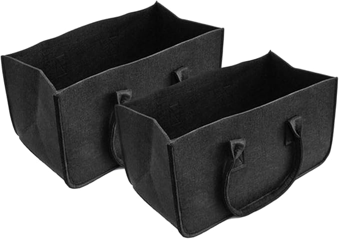 Felt Storage Bins 2Pcs 20x10x10 Inch Large Capacity Felt Basket with Handle Multi-Purpose Bag for Grocery, Shopping Basket