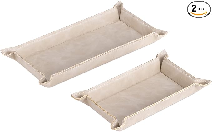 Navaris 2 x Empty Tray for Keys, Coins, Mobile Phones, Jewellery – Entrance Table for Office Bedside Tables