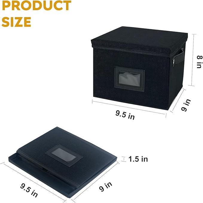 Greeting Card Organizer Box with 16 Dividers,Collapsible Greeting Card Storage Box with Handles Hold 150+ Cards,Greeting Card Holder for Greeting Cards,Sticker, Recipes, Photos, Envelopes,2-Pack