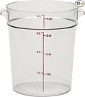 Cambro Food Storage Container - Round Series - 4 QT (Quart) - Commercial Grade for Food Prep (Clear)