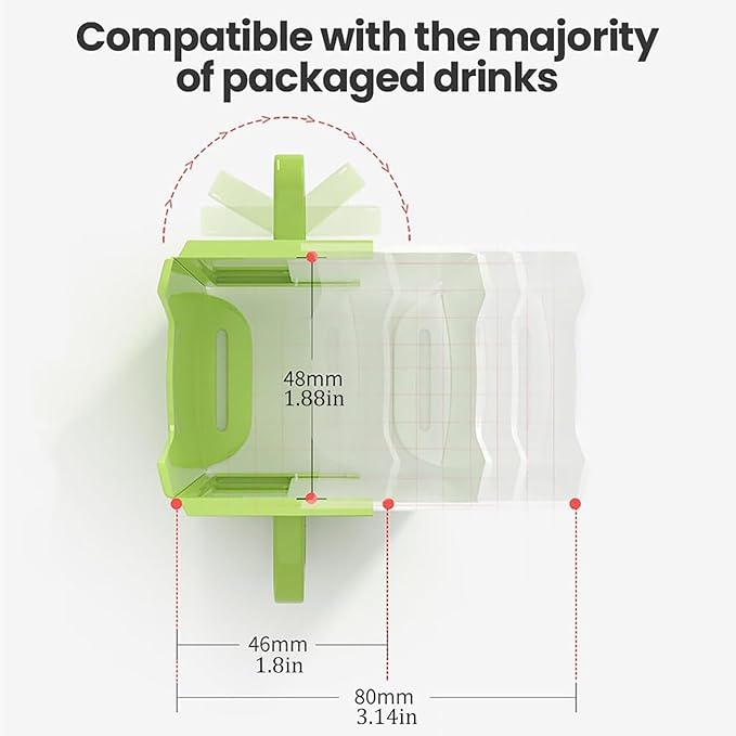 Children's Milk Box Holder - Milk Box Holder, Juice Box Holder, No Squeeze Cup Holder for Milk Box | Portable Juice Bag Length Adjustable, Spill Proof Milk Carton Holder for Home, Car, Traveling