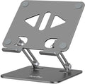 Adjustable Tablet Stand Holder for Desk, Desktop Tablet Holder, Foldable Aluminum Tablet Mount for iPad pro 12.9, iPad Air Mini, Samsung Galaxy Tabs Z Fold Kindle Fire,4-12 inch, Grey