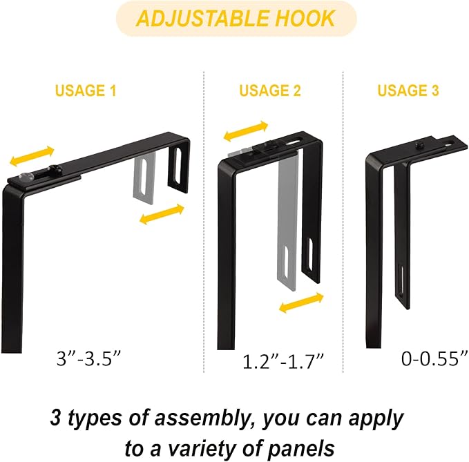EASEPRES Desk File Organizer Mesh 6-Tier with Hangers, Hanging Wall Mount Document Organization Stand, Desktop Vertical Mail Paper Folder Holder with Bottom Tray for Office Home Cubicle, Black