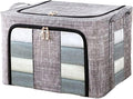 Clothes Organizer | with Clear Window Bag | Large Clothes Storage Bins with Lids - for Bedroom Home Apartment Closet Fabric Bed Sheets Comforter Toys Garment Organization