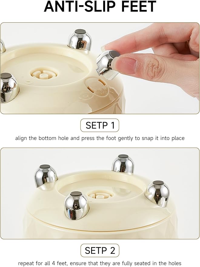 Makeup Brush Holder with Dustproof Lid, 360 Rotating Makeup Brush Organizer, Brushes Cup for Cosmetics, Nail Polish, Bathroom Vanity