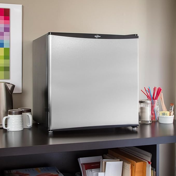 Koolatron Refrigerator - Mini Fridge With Freezer For Kitchen, Bedroom, office, Dorms, Cool Storage For Wine, Beverages, Compact Free Standing, Neveras Pequeñpara, 1.6 Cubic Feet Capacity, White