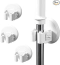 Broom and Mop Holder Wall Mount - 3 Pack Self Adhesive Mop and Broom Organizer - No Drill Heavy Duty Gripper Hooks for Kitchen Bathroom Garage Storage - Space Saving, Waterproof, White