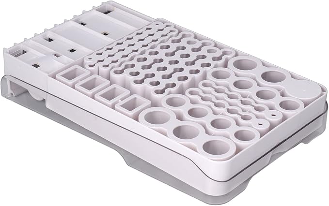 Battery Organizer, Battery Holder Box Holds, Large Capacity Battery Storage Box Organizer Soft Padding for Home Office Workshop 12.2 * 6.85 * 2.36 in