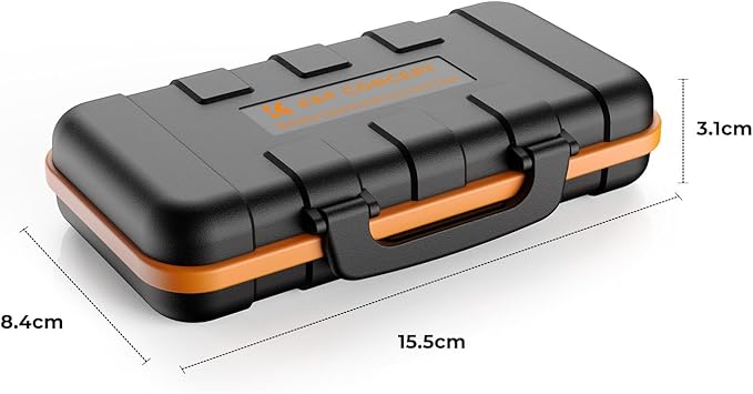 K&F CONCEPT Camera Battery SD Card Holder for 4 SD Cards/6 TF/2 CF/2 XQDs Cards, 2 Slots Battery Storage Case, Water-Resistant Anti-Shock Case for DSLRs, Action Camera Batteries, NP-FZ100