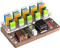Wooden Memory Card Case for TF, SD, Micro SD Cards and USB Drives - Desk Holder and Carrying Case - AJSNH03MY