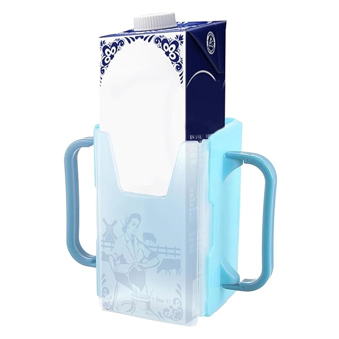 Milk Box Holder - No Squeeze Cup Holder Milk Box, Reusable Juice Bag Holder, Portable Juice Bag Length Adjustable | Juice Bag Holder with Straw Juice, Spill Proof Milk Carton Holder for Home