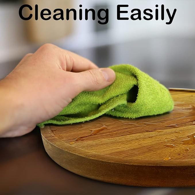 12" Two-Tier Acacia Wood Lazy Susan Organizer Kitchen Turntable for Cabinet Pantry Table Organization