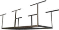MonsterRax 4x8 Overhead Garage Storage Rack Frame Kit - Hanging Storage Shelves, Ceiling Storage Rack System, Overhead Garage Organizers And Storage, Ceiling Shelving - (Hammertone, 12"-21")