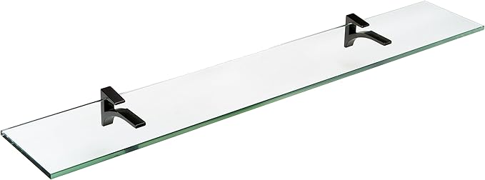 Spancraft Glass C-4.75x24-Black Cardinal Glass Shelf, Black, 4.75" x 24"