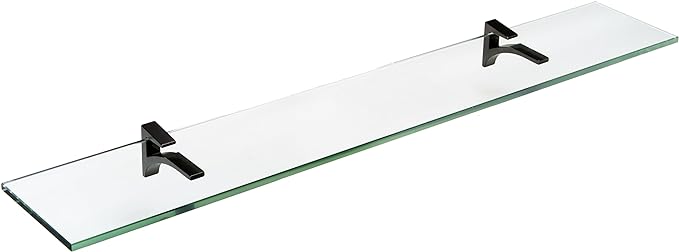 Spancraft Glass C-4.75x18-Black Cardinal Glass Shelf, Black, 4.75" x 18"