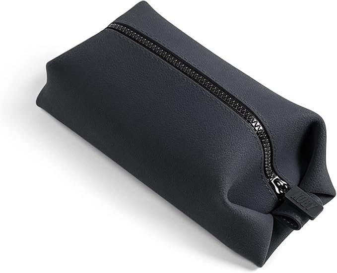 TOOLETRIES The Koby Lite Dopp Kit - Silicone Toiletry Organizer, Bathroom Travel Bag - Heavy-Duty Zipper, Leak Resistance, Easy to Clean - 9" x 4" x 4" - Charcoal