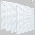 Pegboard Rack Garage Storage Steel Horizontal Peg Board Pack,Steel Pegboard Heavy Duty- 4 Pack 16-Inch X 16-Inch Metal Peg Board Tool Organization Panels(White)