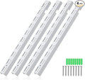 Tandefio 4 Pcs 12 inch Dual Track Upright Wall Shelving System with Notched Design Standard Adjustable Shelf Bracket Rail Heavy Duty Track Wall Support System Shelf Pilaster Strip for Hang