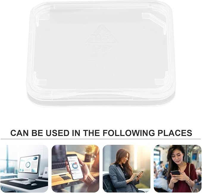 BESPORTBLE Transparent Memory Card Storage Boxes PP Material Memory Card Holders Lightweight Small Organizers with Stay-Put Latch for Sim and Jewelry Storage