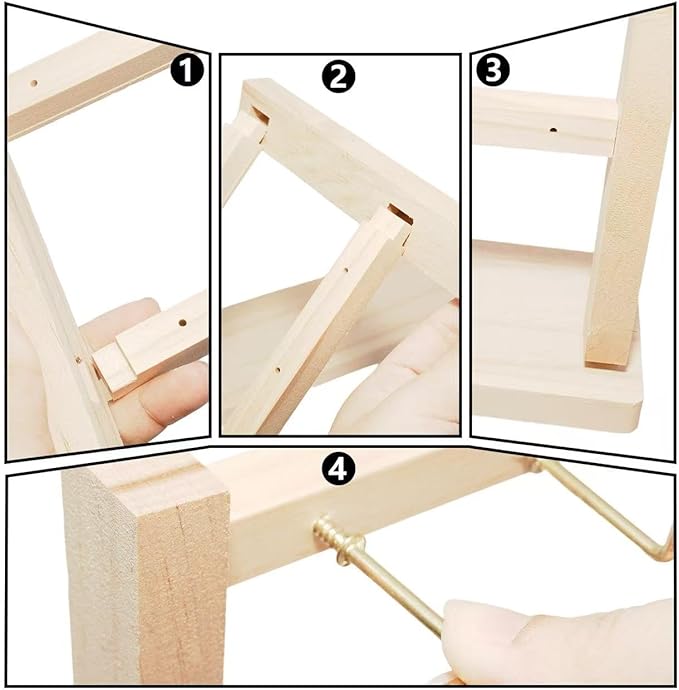 3 Layers of Wooden Display Eacks With Hooks for Necklaces. Rings, Earrings, Bracelets, And Other Jewelry Storage Display Rack