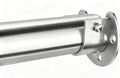 FIRJOY Premium Stainless Steel Closet Rod 1.0mm/1.3", Heavy Duty Adjustable Hanging Bar for Clothes Organization, No-Splice 1-Piece Telescoping Design (Silver, 26.9" - 46.9")