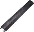 Small 2 Pack - Floor Cord Cover Cord Protector Drop Over Drop Trak Cable Ramp for Office Warehouse - Black