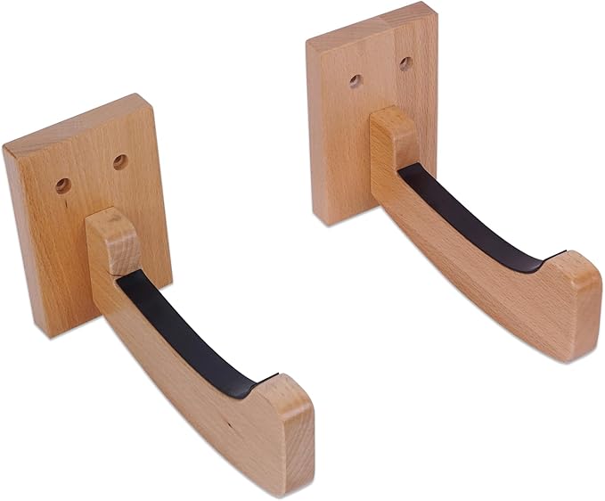 Surfboard Wall Mount Racks Sturdy Surf Board Wall Hangers Suitable for Longboards/Shortboards/Skateboards/Snowboards/Skiing Boards, Works Indoors and Outdoors, Bamboo