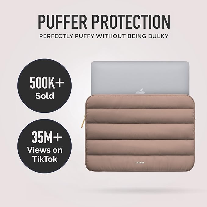 Vandel - The Original Puffy Laptop Sleeve 15-16 Inch Sleeve for Women and Men MacBook Pro 16 in Case, Cute Computer Bag 15.6 Inch HP Carrying Case - Apple, Asus, Dell, HP Laptop Case 15.6 Cover