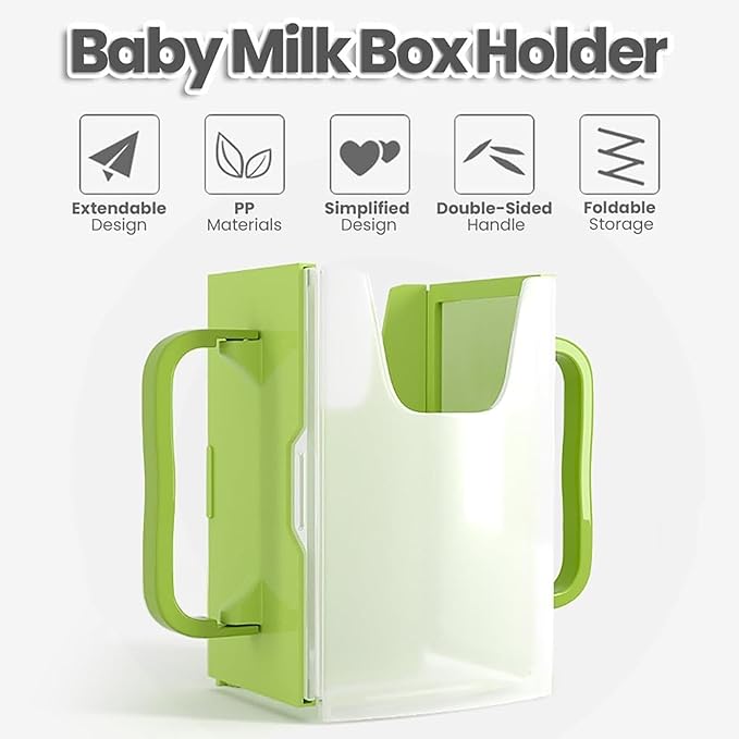 Generic Juice Bag Holder - No Holder for Milk Box, Portable, Adjustable, Spill Proof, Green