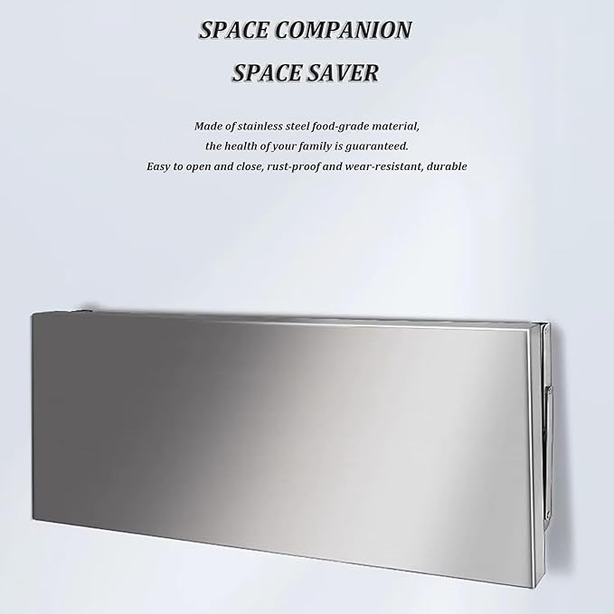 Stainless Steel Folding Wall Shelf,Stainless Steel Wall Mount Folding Table, Wall-Mounted Folding Table,for Laundry Room,Kitchen, Restaurant,Folding Design,Space Saving. (Size : L100*W40cm)
