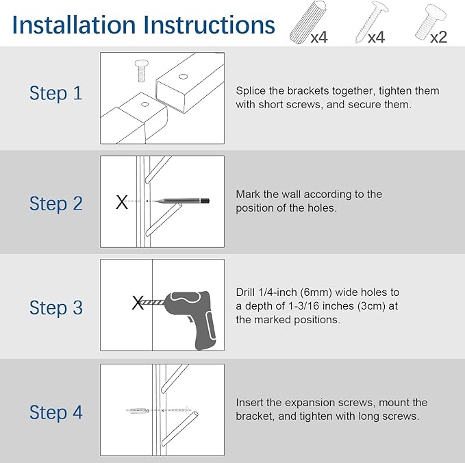 Skateboard Rack Wall Mount – Skateboard Wall Hanger, Snowboard Display Wall Mount, Ski Holder | 4-Floor Skateboard & Ski & Snowboard Storage Rack | Snowboard & Ski Lover Gifts