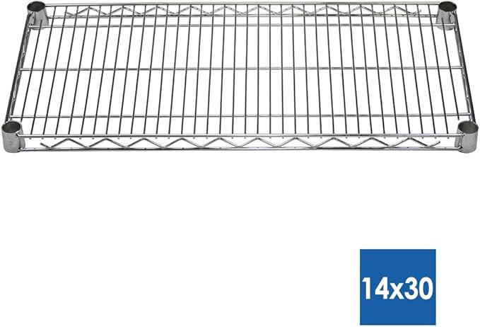 Shelving Inc. 14"d x 30" w x 96" h Chrome Wire Shelving with 5 Tier Shelves, Weight Capacity 800lbs Per Shelf