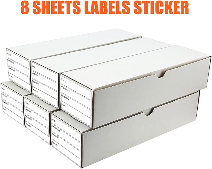 Trading Card Storage Box,6-Pack-4800 Count Corrugated Cardboard Card Box With Mtg/Magic/TCG Storage and Collection,Labels For Card Storage Box