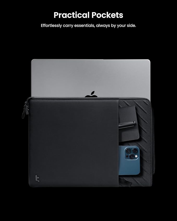 tomtoc Laptop Sleeve for 2025 13-inch MacBook Air/Pro M4/M3/M2/M1 A3240 A3113 A2681 A2337 A2686 A2338, Water-Resistant Slim Case for 13-inch Surface Pro Copilot+ PC, Minimalist Design, Voyage-A10