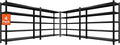 48.2" W Garage Shelving 3000LBS Storage Shelf Heavy Duty Garage Storage Shelves Adjustable 5 Tier Metal Shelves for Storage Industrial Heavy Duty Shelving Unit 24.2" Dx48.2 Wx72.2 H, 4 Pcs