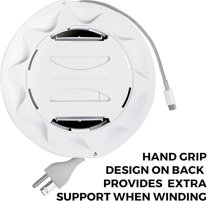 HumanCentric Cord Winder for MacBook Charger Organizer, Cable Reel for MacBook Chargers, Travel Charging Case for 60W, 61W, 67W USB-C and MagSafe, Apple MacBook Pro and Air Cord Storage, Large