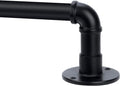 Black Industrial Curtain Rod, 30-168 Inch, Window Treatment Single Rods, High Carbon Steel, Black Finish