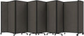 Versare Room Divider 360 Portable Wall Partition | Folding Panels | Large Freestanding Divider | Locking Wheels | Temporary Room Separator