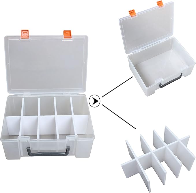 PASOL Clear Card Storage Box - 1000+ Hard Case Card Holder, Portable Card Organizer for Collectible Trading Cards and Sports Cards (Small)
