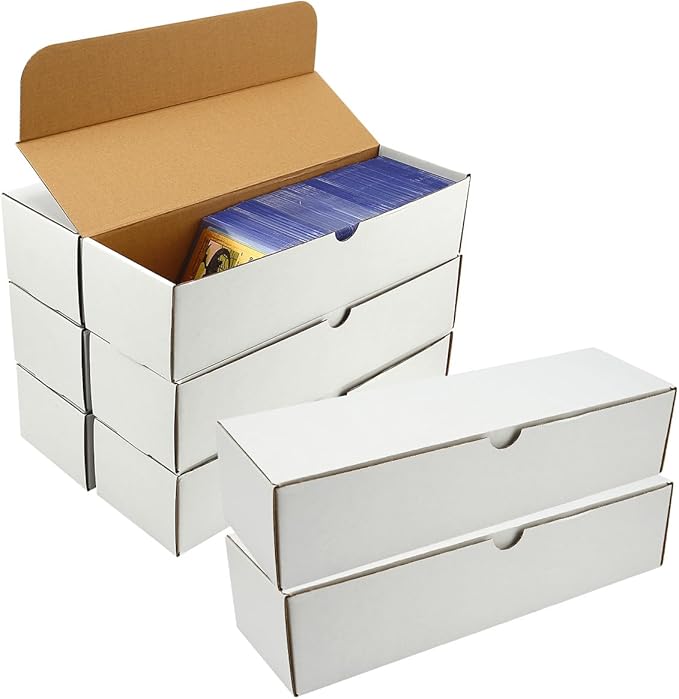 Trading Card Storage Box,8-Pack-6400 Count Corrugated Cardboard Card Box With Mtg/Magic/TCG Storage and Collection,Labels For Card Storage Box
