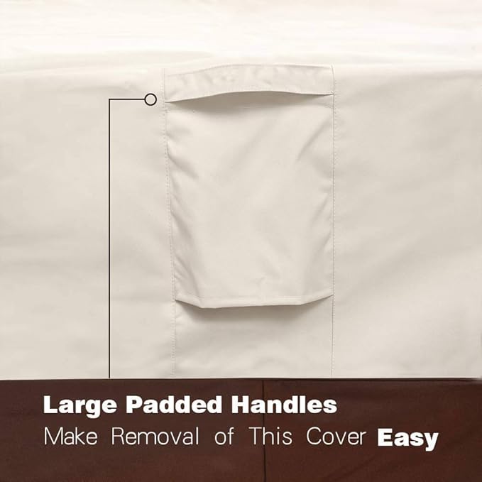 Vailge Patio Chair Covers, Lounge Deep Seat Cover, Heavy Duty and Waterproof Outdoor Lawn Patio Furniture Covers (Small, Beige & Brown)